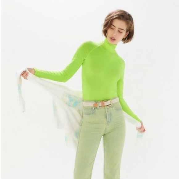 Urban Outfitters Tops - Neon Green Turtleneck Top